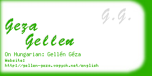 geza gellen business card